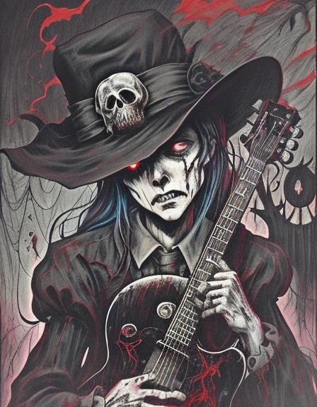 Macabre Horror Expressionism in Anime Style