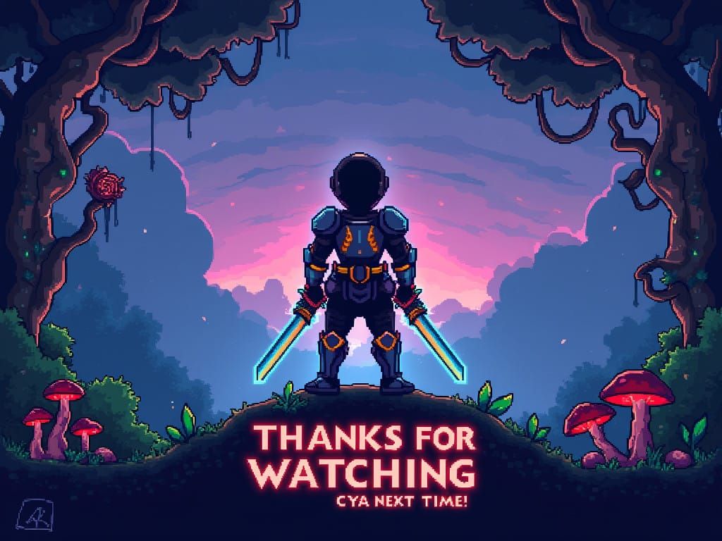 Pixel Art Terraria Hero Ready for Next Adventure in Vibrant ...