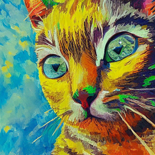 Ethereal Feline Surrealism in Digital Art
