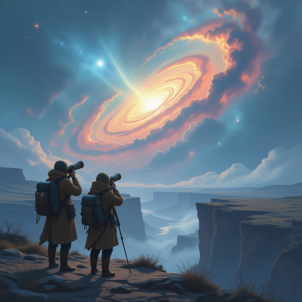 Astronomers Observe Iridescent Nebula in Earth-Toned Sci-Fi