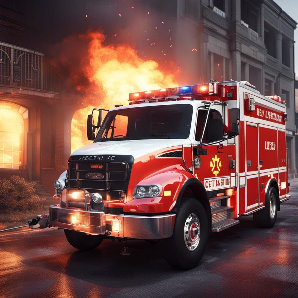 Emergency vehicle responded to a fire