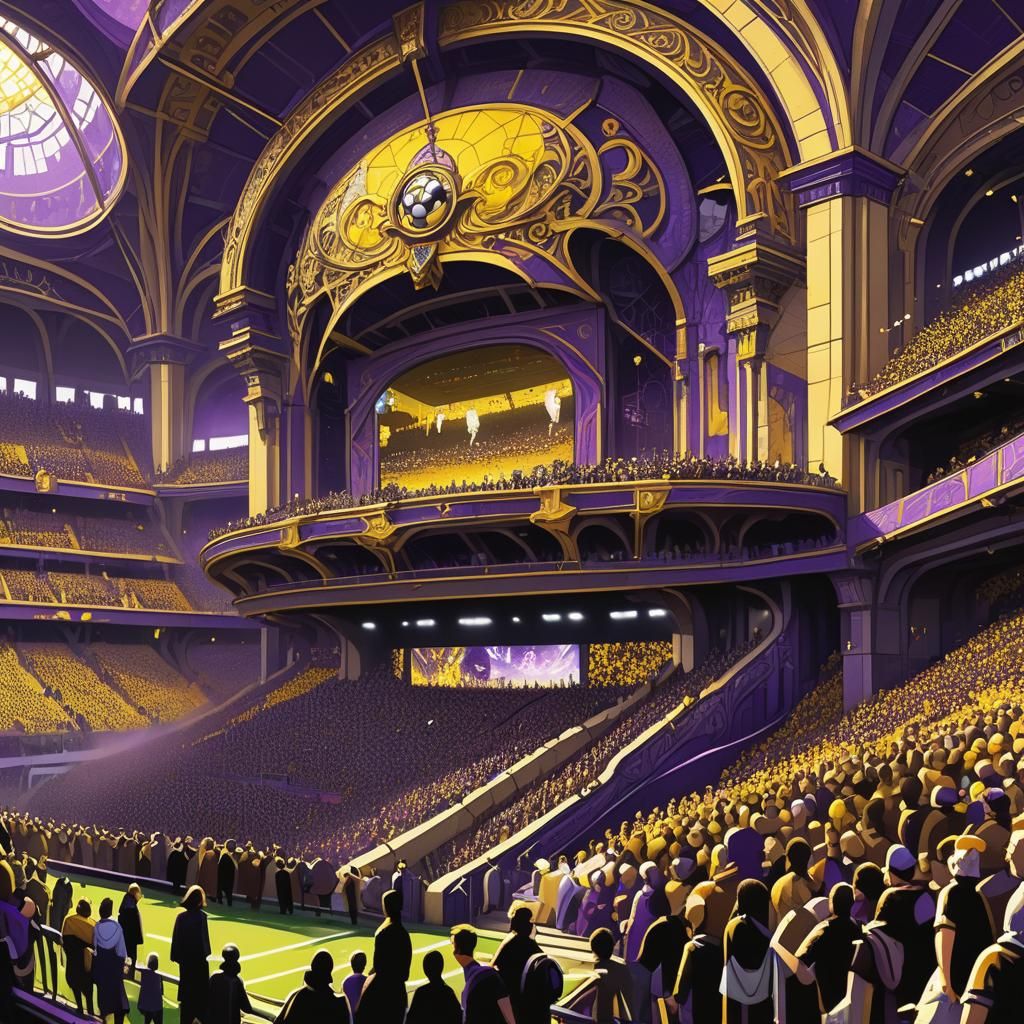 Dark Fantasy Soccer Match in Ornate Style