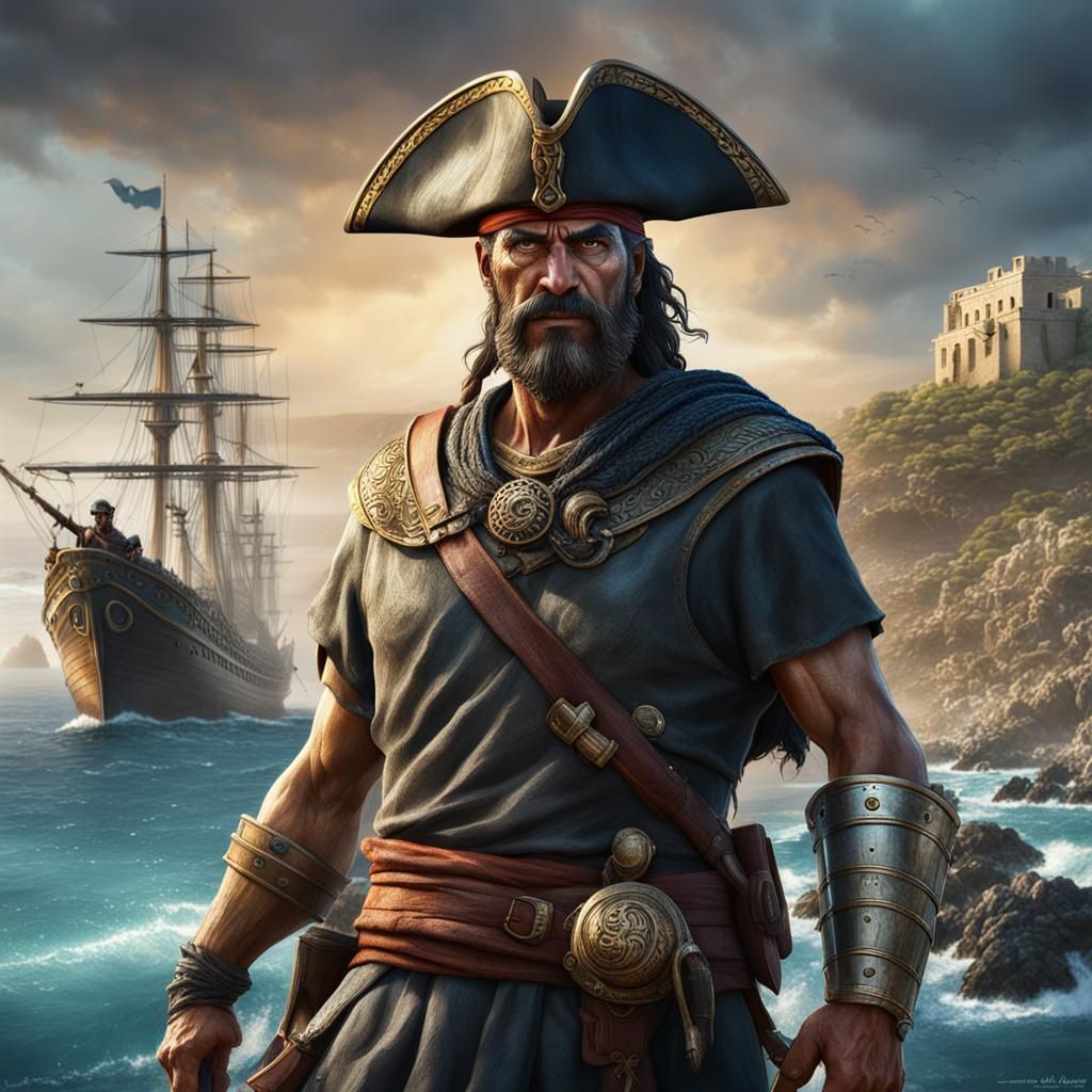 Dolopians: Ancient Greek Pirates Portrait in Detailed Digita...