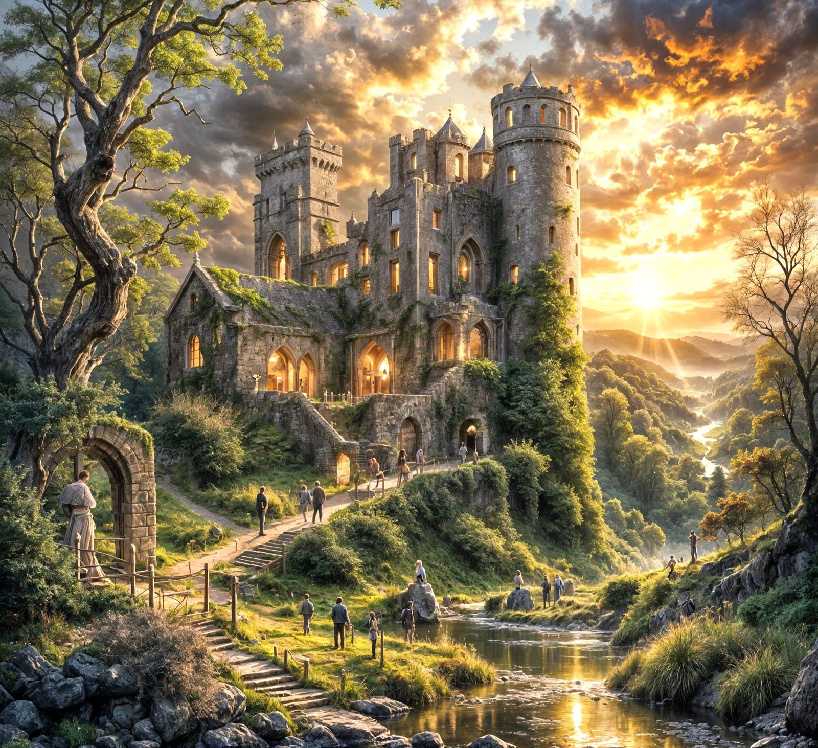 Blarney Castle Ruins with Gardens and Blarney Stone