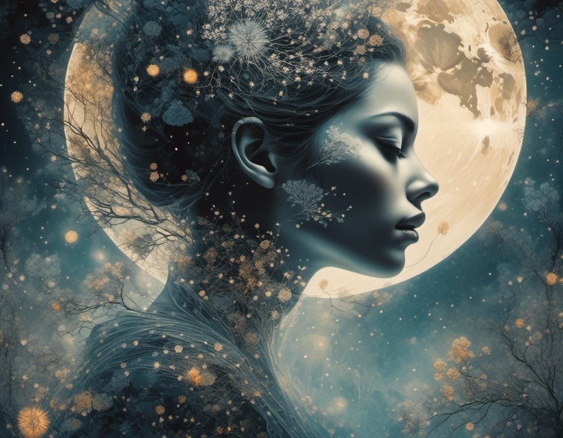 Night and Day Double Exposure Portrait