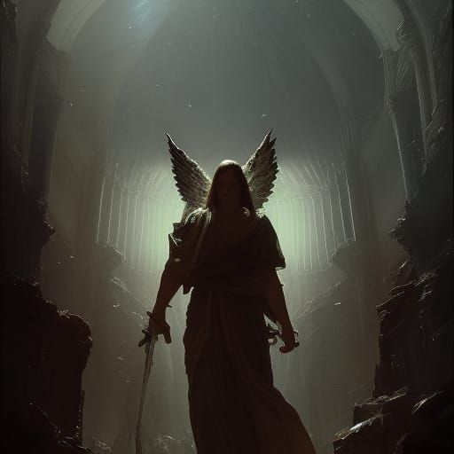 Biblically Accurate Angels in Dark Fantasy Style