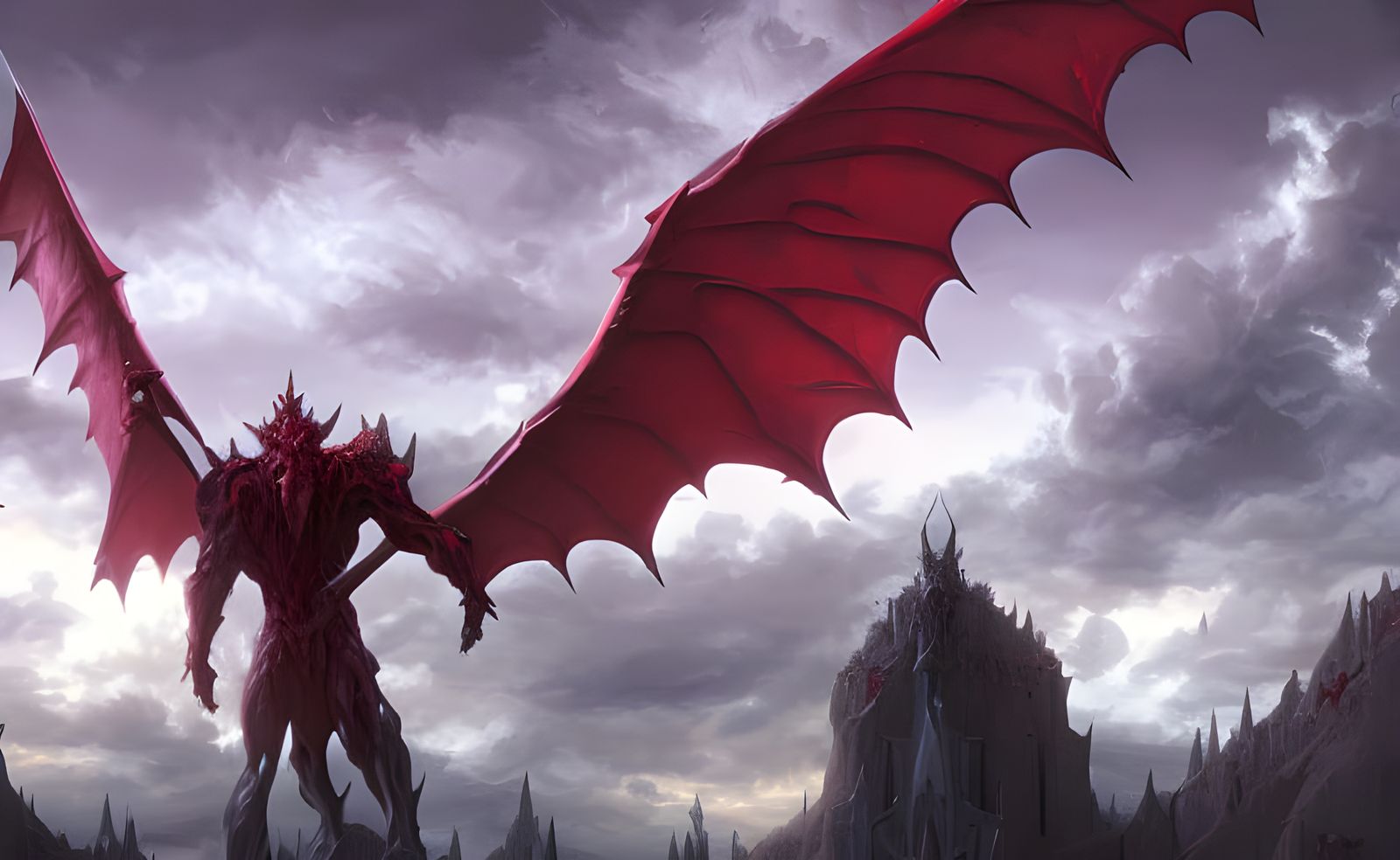 Mephistopheles Sings in Heaven: Dark Fantasy Art