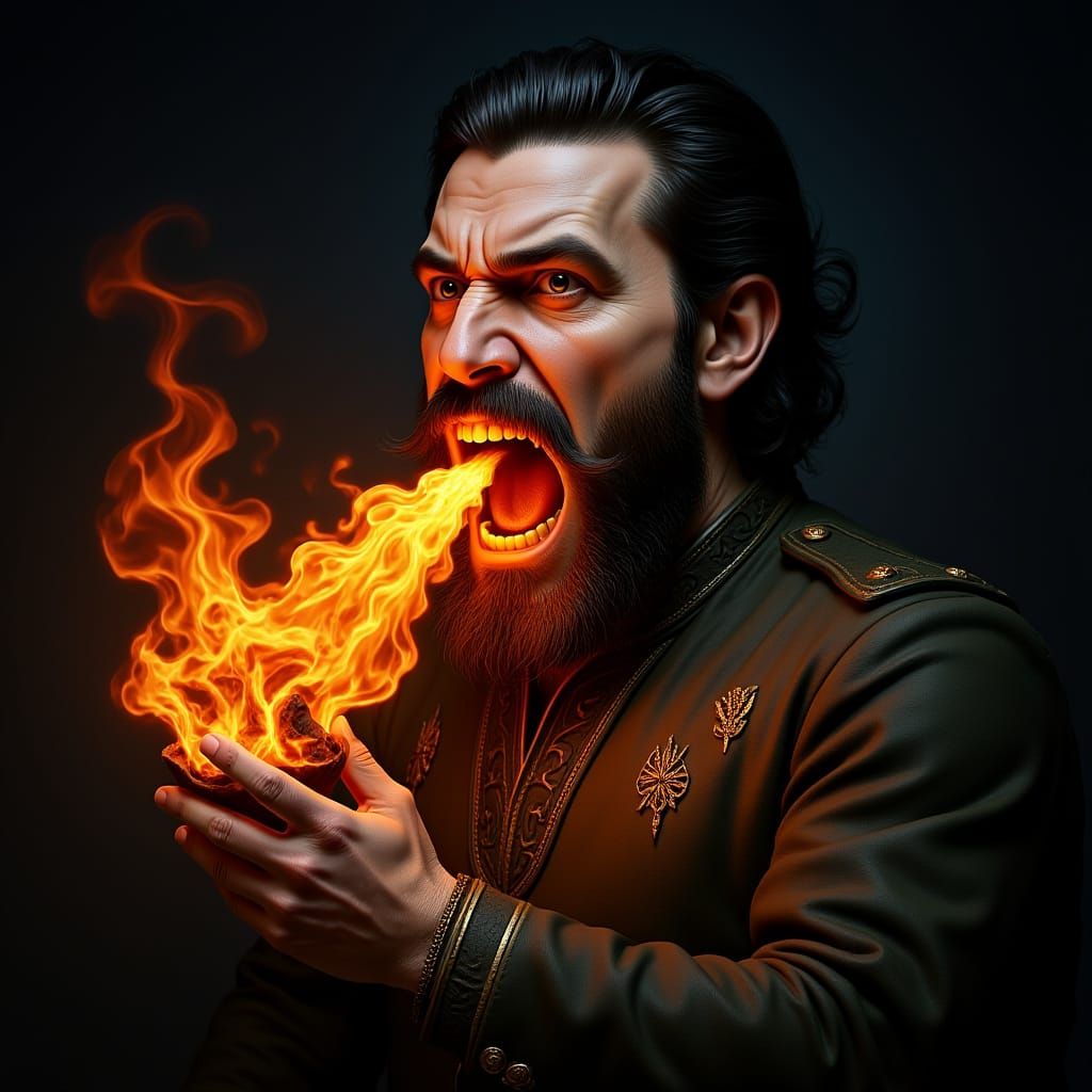 A fantastic tremendous miniature volcano inside a beautiful ...