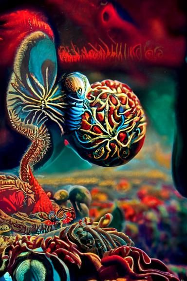 Symbolic Surrealism: A Detailed Digital Painting