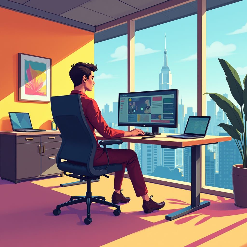 Digital Marketing Manager in Futuristic Style