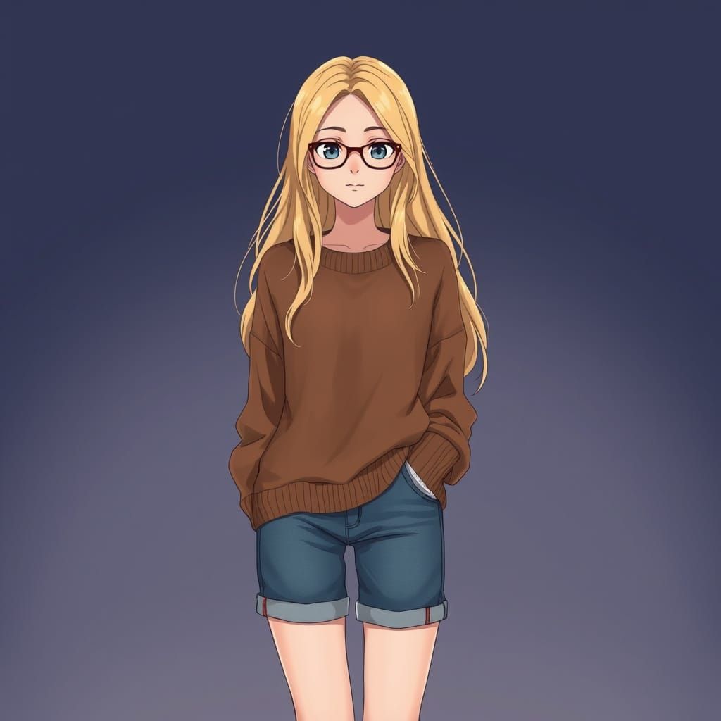 Manga-Inspired Anime Goddess in Casual Attire