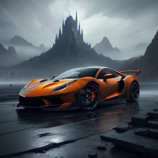 Detailed Matte Painting of a Supercar