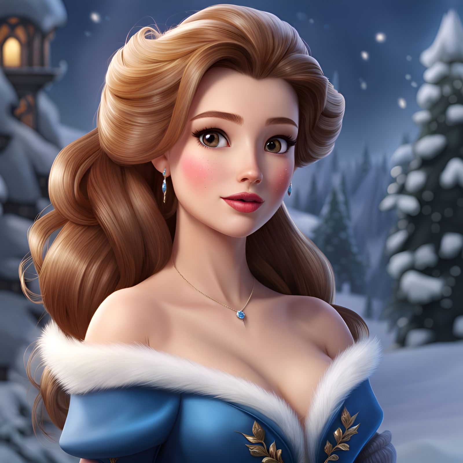Winter Princess Belle in Photorealistic 4K