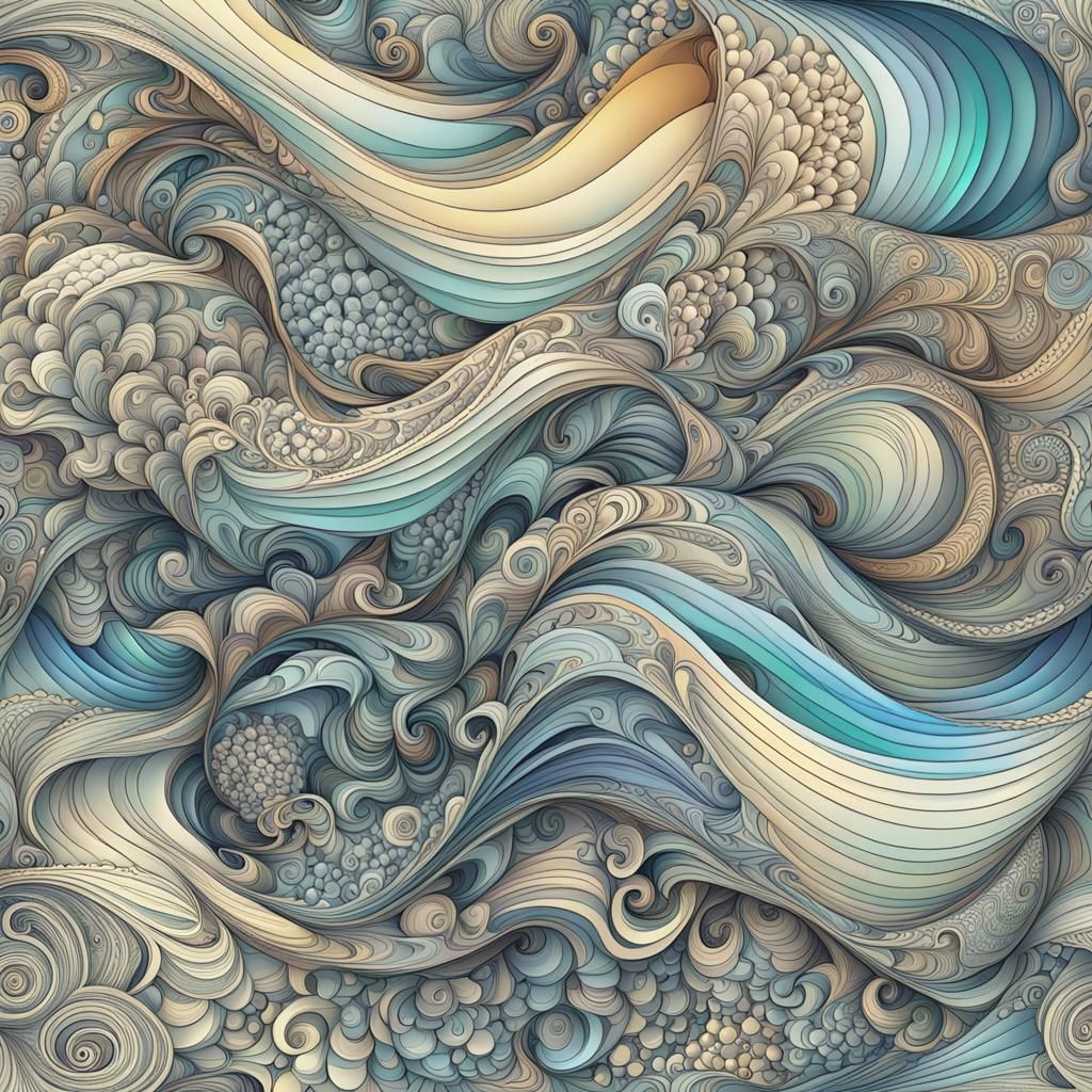 Abstract Fractal Art with 3D Shading