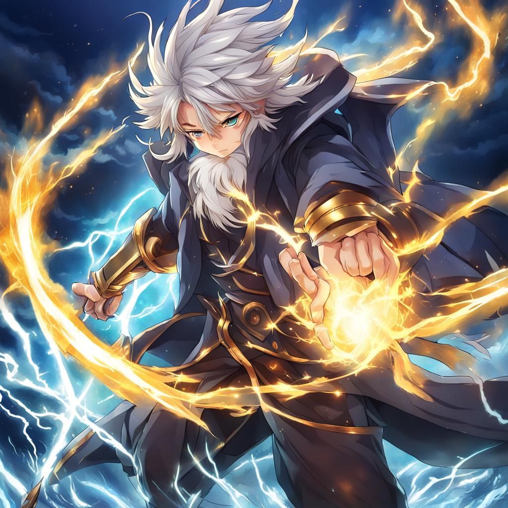 Elemental Mage in Anime Key Visual Style