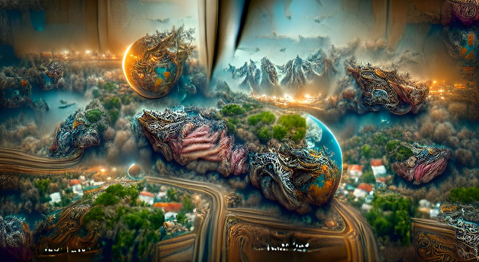 Orbit View of Shattered Earth: 8K Concept Art