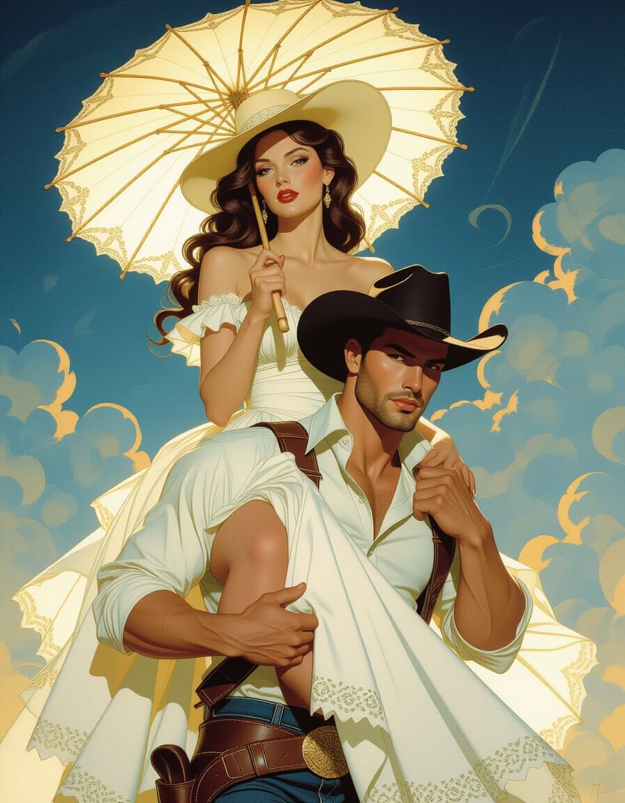Southern Belle Rides Cowboy Shoulders in Romantic Chiclit St...