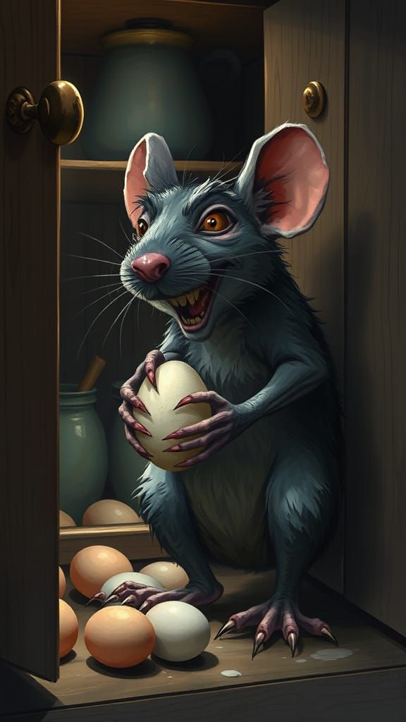 Mischief in the Shadows: A Noir-Inspired Rat Thief