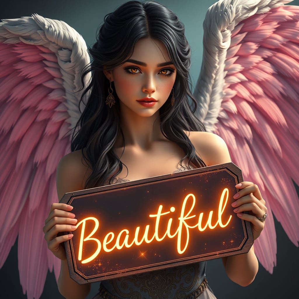 Angel Goddess with Golden Glow