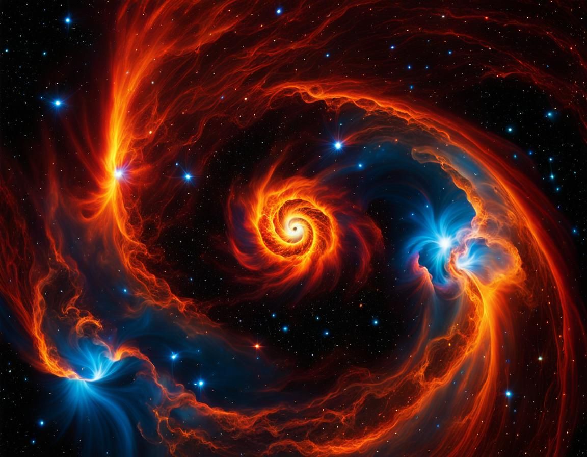 Stellar Birth: A Nebula's Fiery Creation