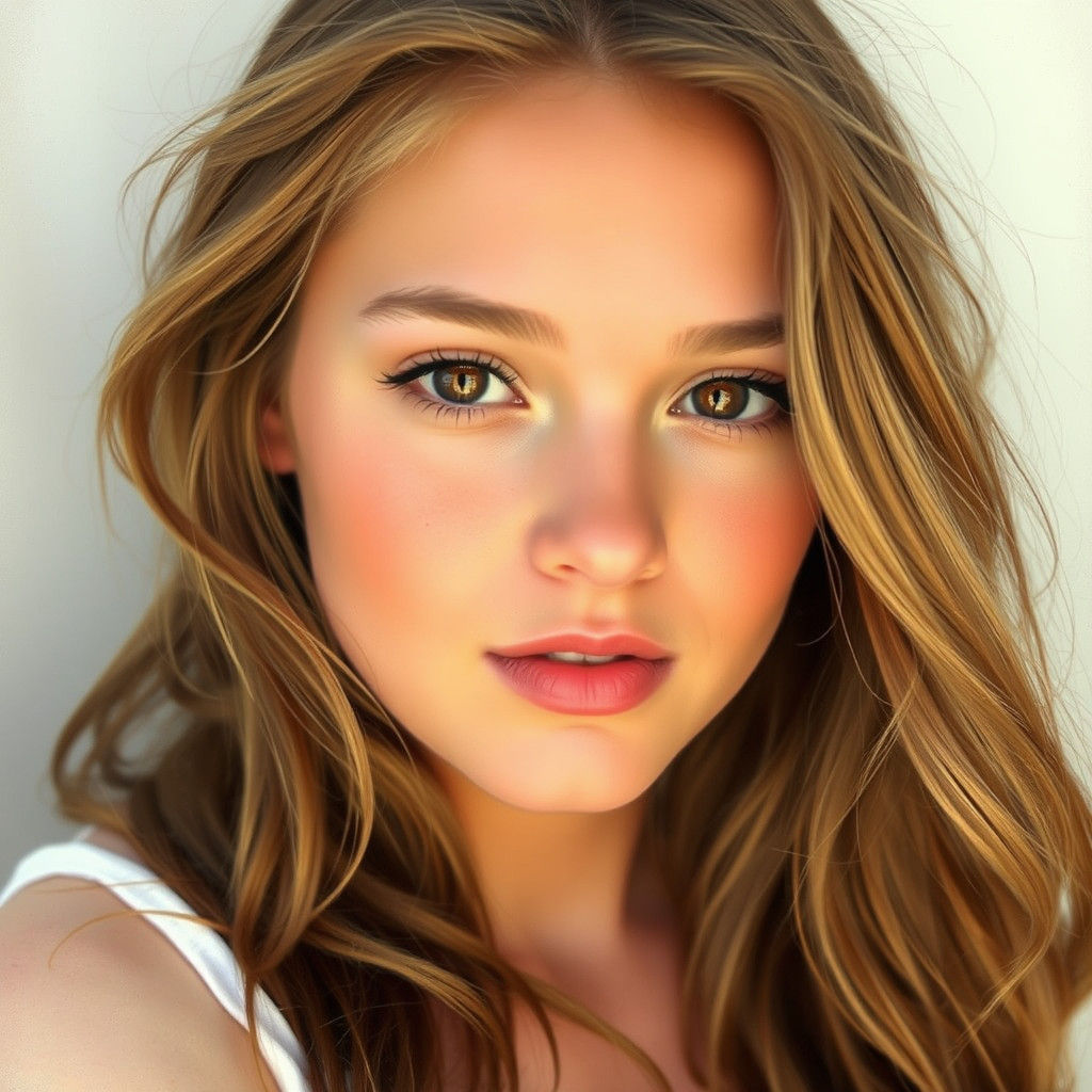 Portrait of Young Woman in Dreamy Ethereal Style