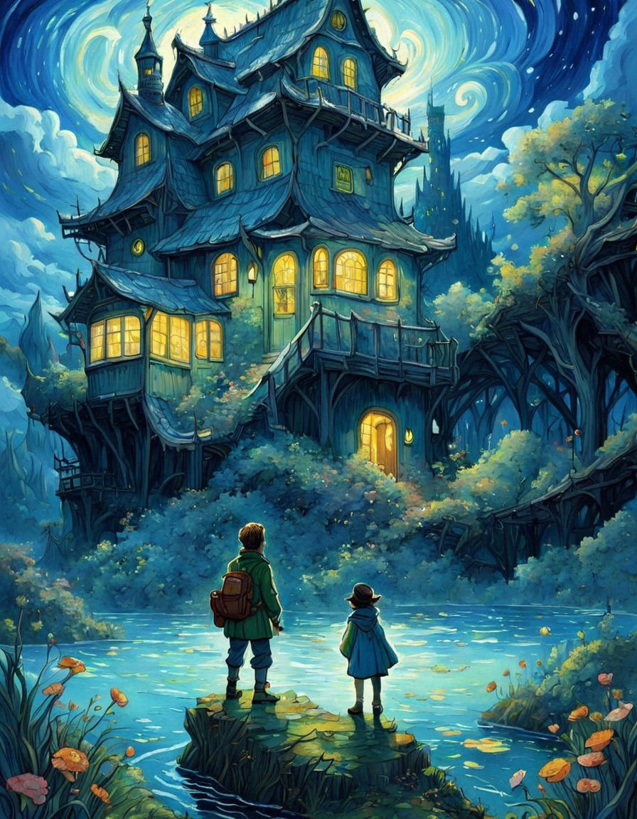 Whimsical Fairytale Sci-Fi House in Colorful Style