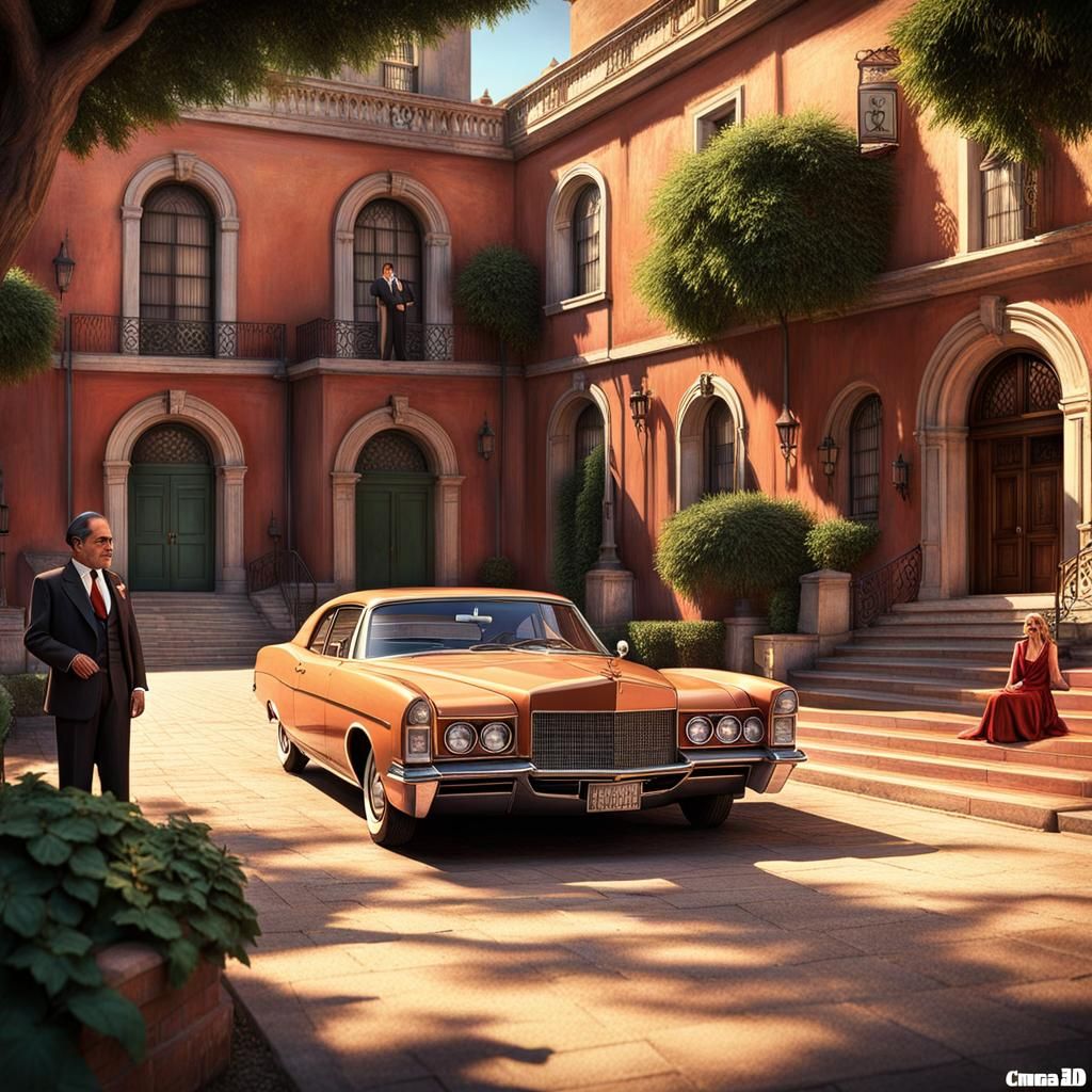 Godfather Scene: Cinema 3D Concept Art