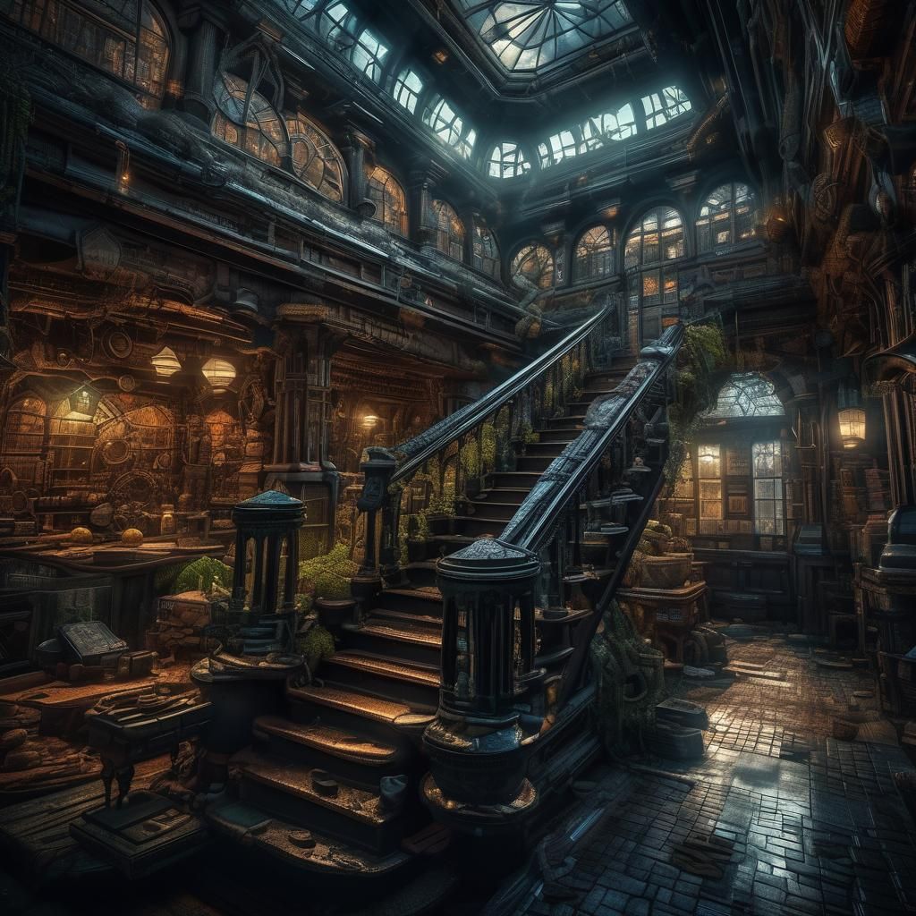 Detailed Biopunk Scene in HDR