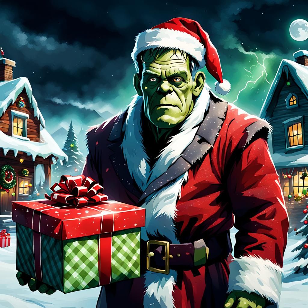 Santa+:Frankenstein:+Presents+North Pole