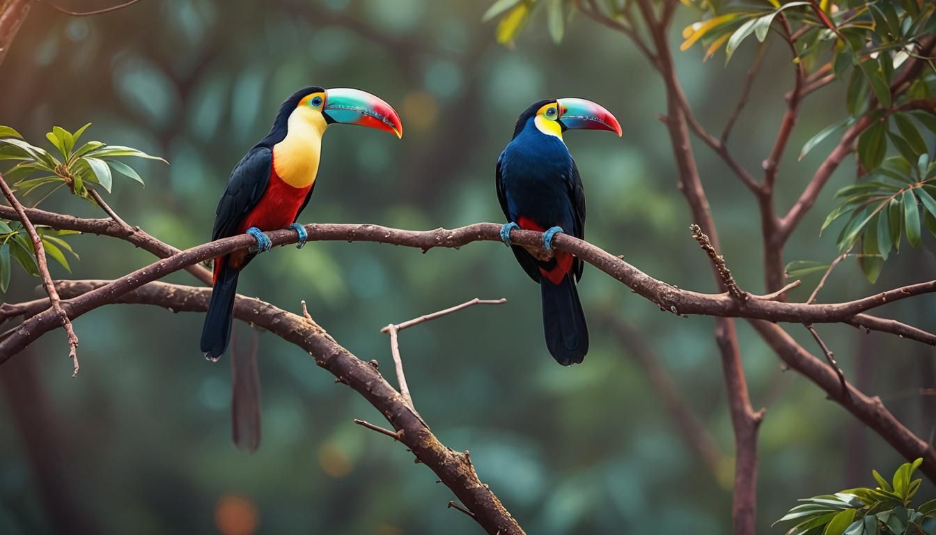 Colorful Toucan Portrait in Natural Light