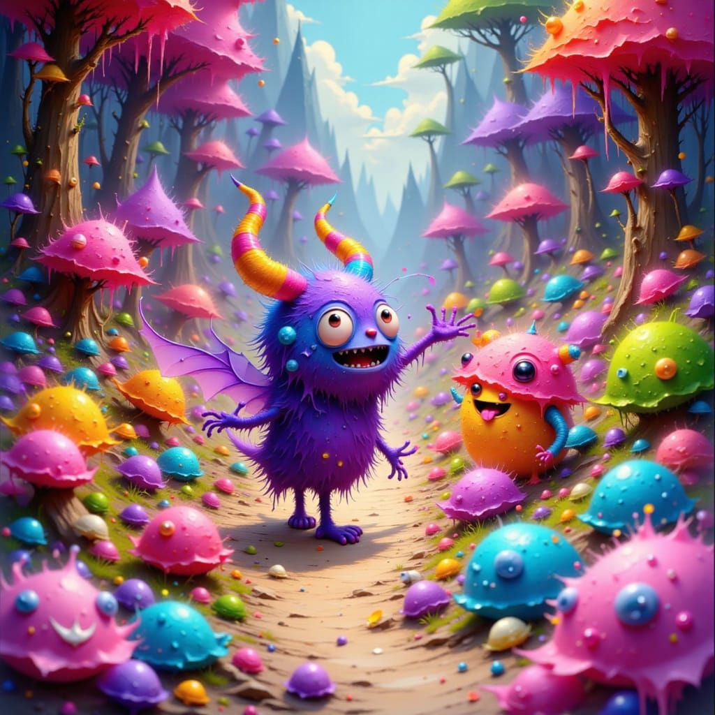 Candy Monsters Frolic in Dreamy Candy Land