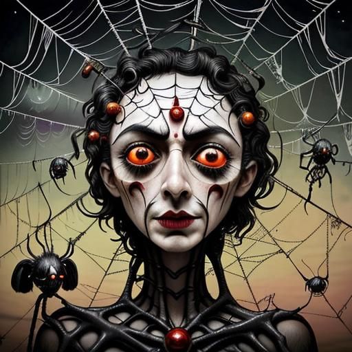 Pagan's Shame: Surreal Spiderweb Eye Horror