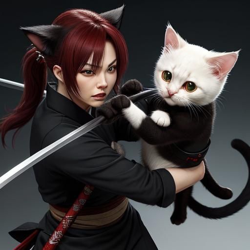 Kitten Warrior: Feline Fights with Katanas