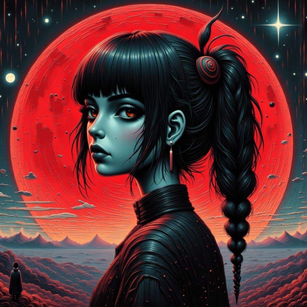 Blood Moon Shines in a Mystical Oracle Style