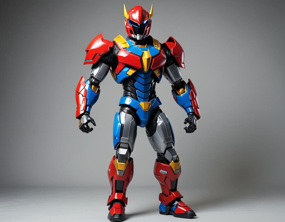 Cybernetic Superhero Armor in Futuristic Pacific Rim Style