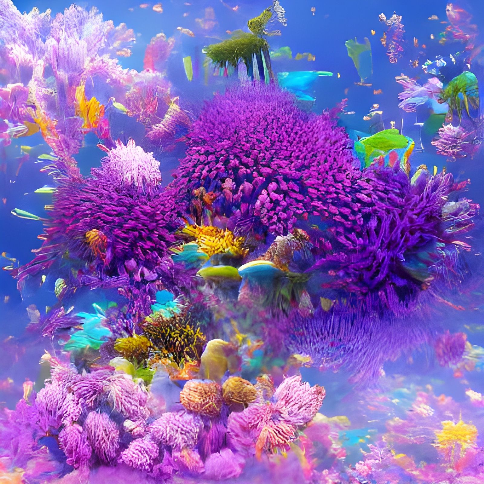 Fantasy Coral Reef with Volumetric Lighting