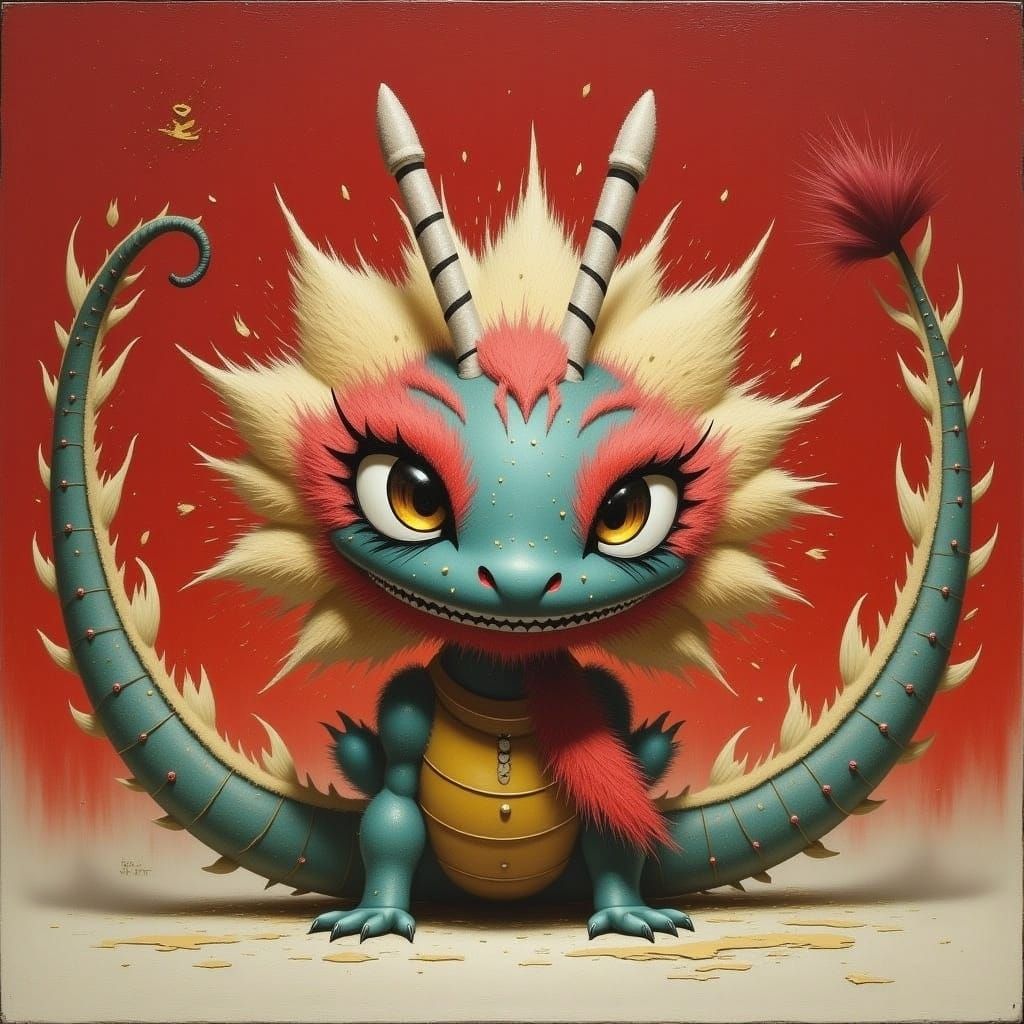 Majestic Chinese Dragon Generated by AI