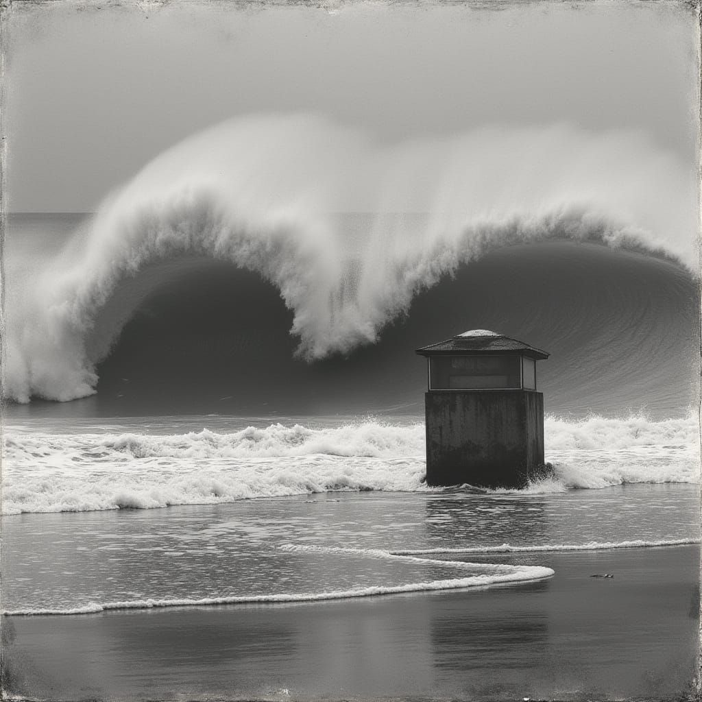 Wartime Wave at Featherston Beach, New Zealand