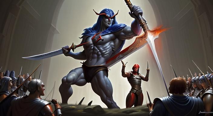 Stinkor Sword in Renaissance Painting Style