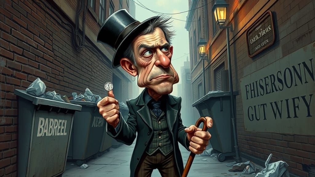 Has-Been in Urban Decay, in Satirical Style