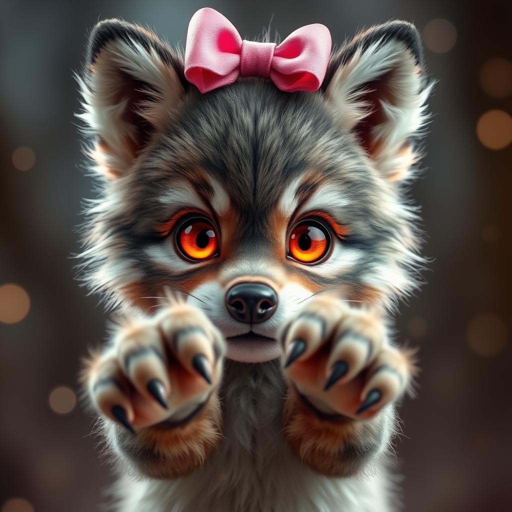 Adorable Baby Werewolf Reaching Up