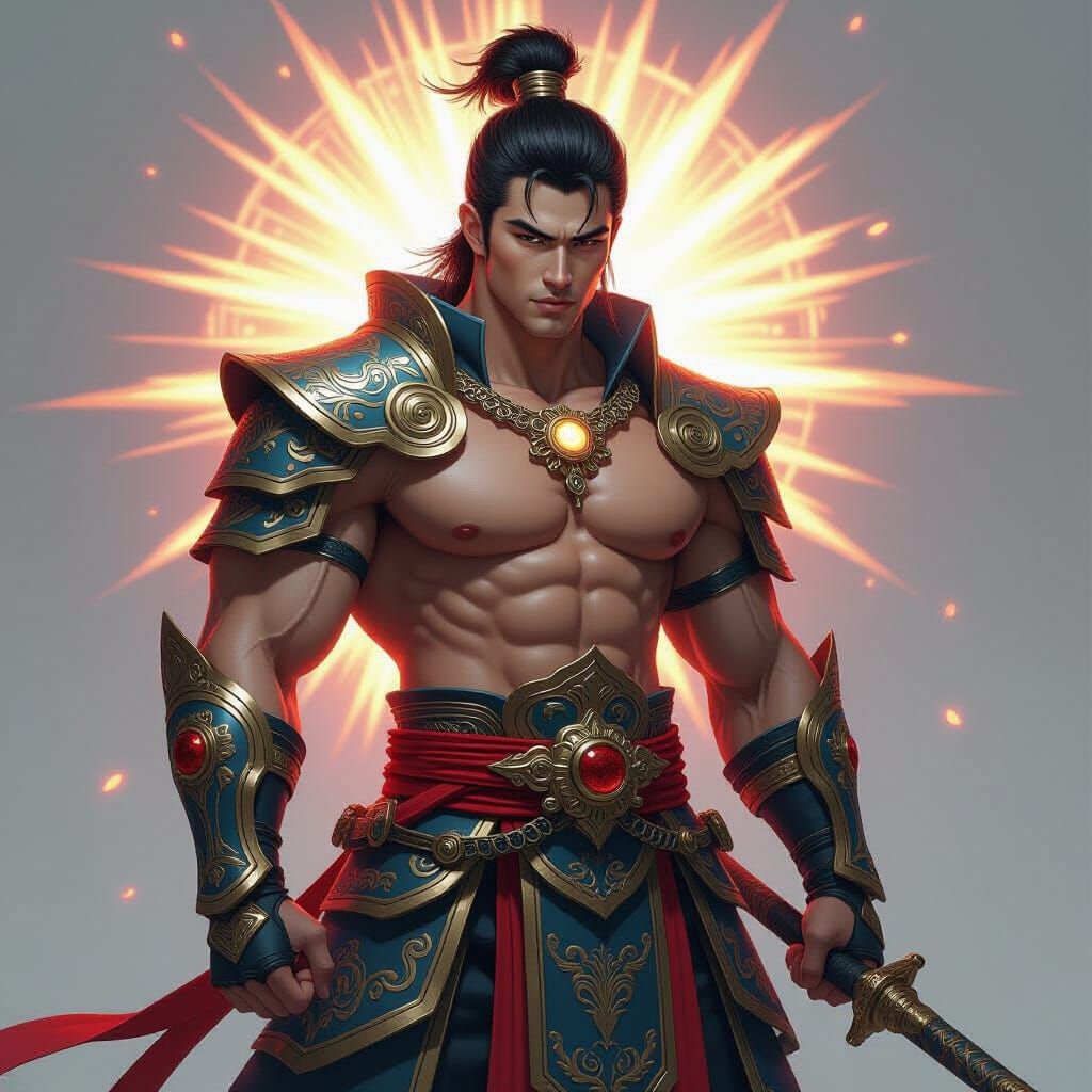Luminous God of Light in Chinese Fantasy Armor