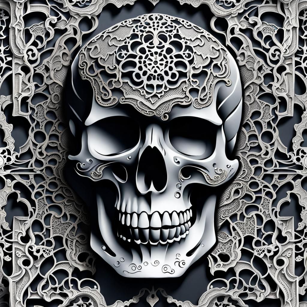 Chiselled skull