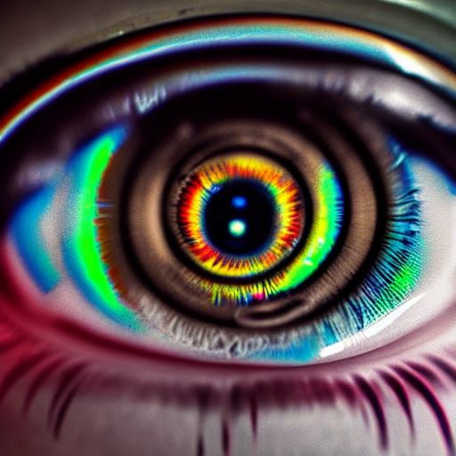 Hyperrealistic Eyeball Inside Old TV in Photorealistic Style