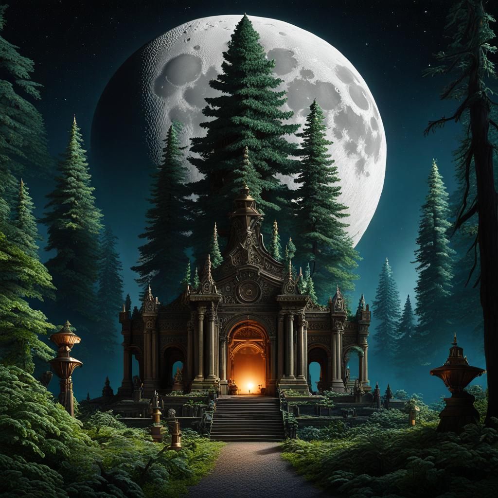 Bohemian Grove on the Moon: Digital Matte Painting