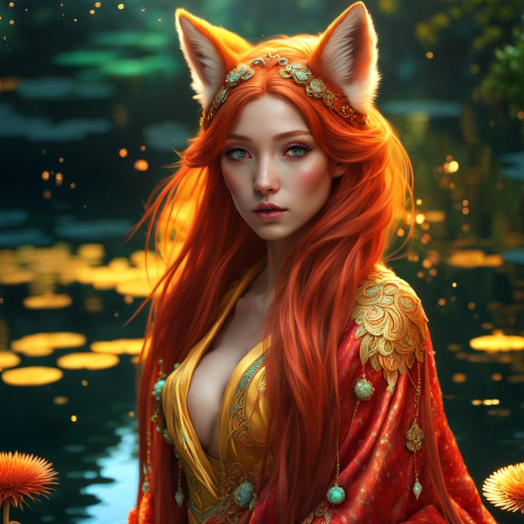 Foxxy at the pond
