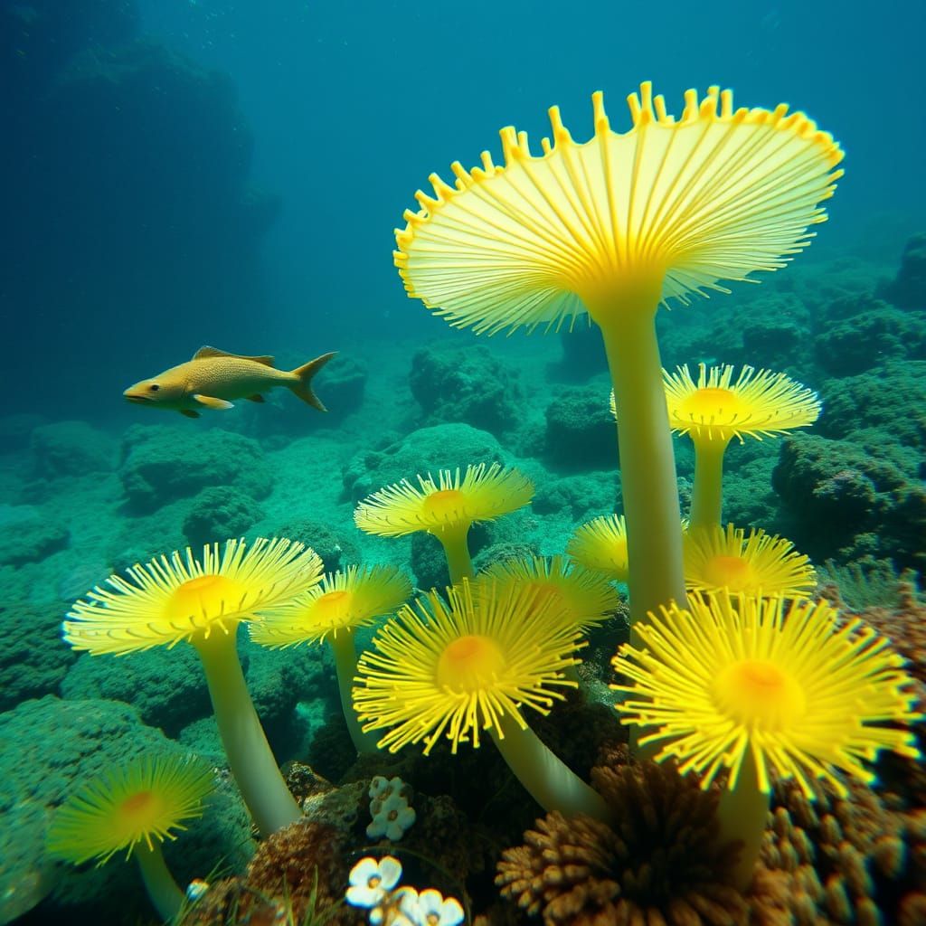 Bioluminescent Lifeforms in Underwater Environment