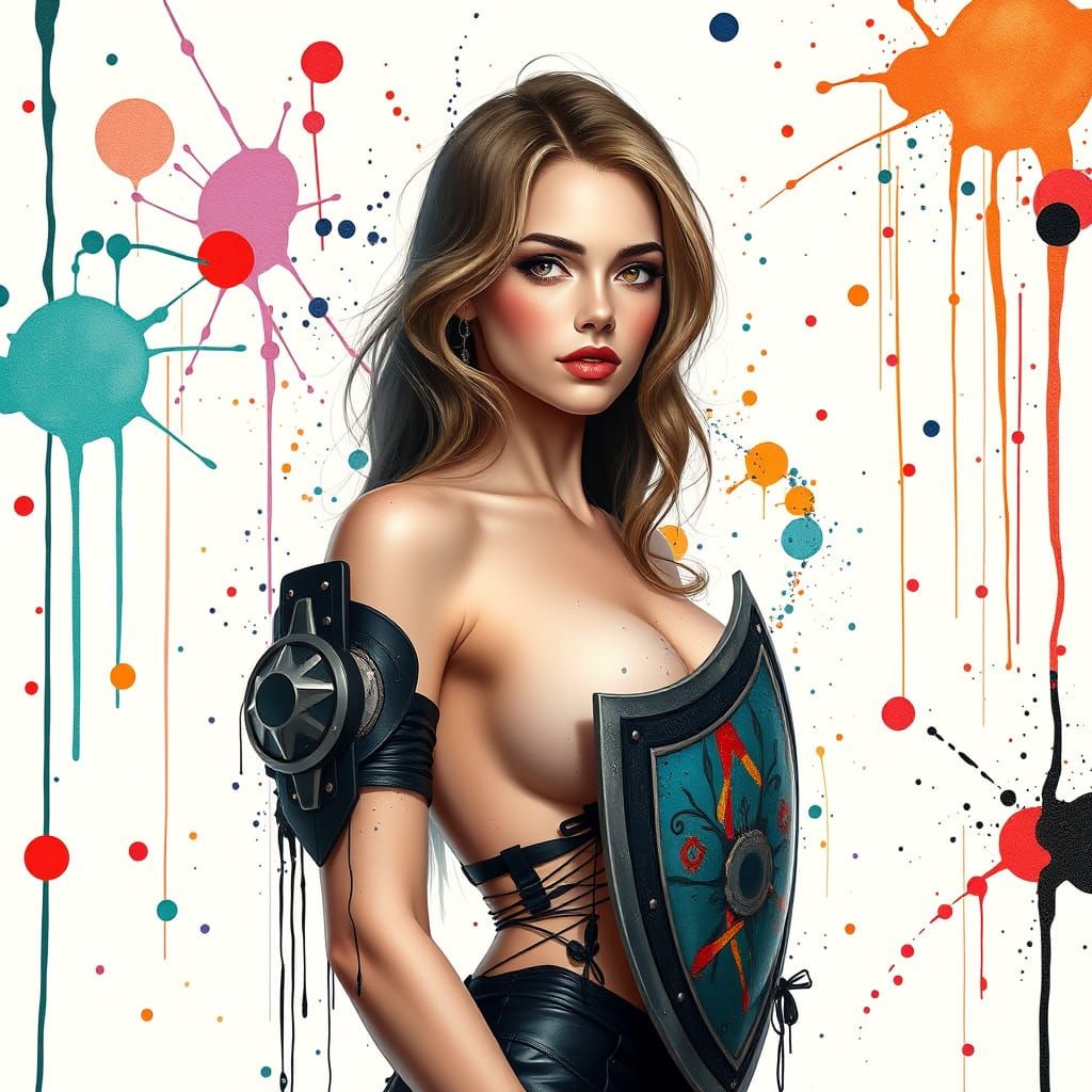 Surreal Trans Woman in Anime Style