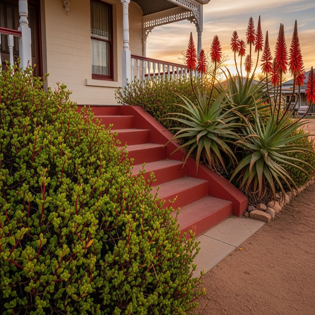 Victorian House Garden with Spekboom and Aloe