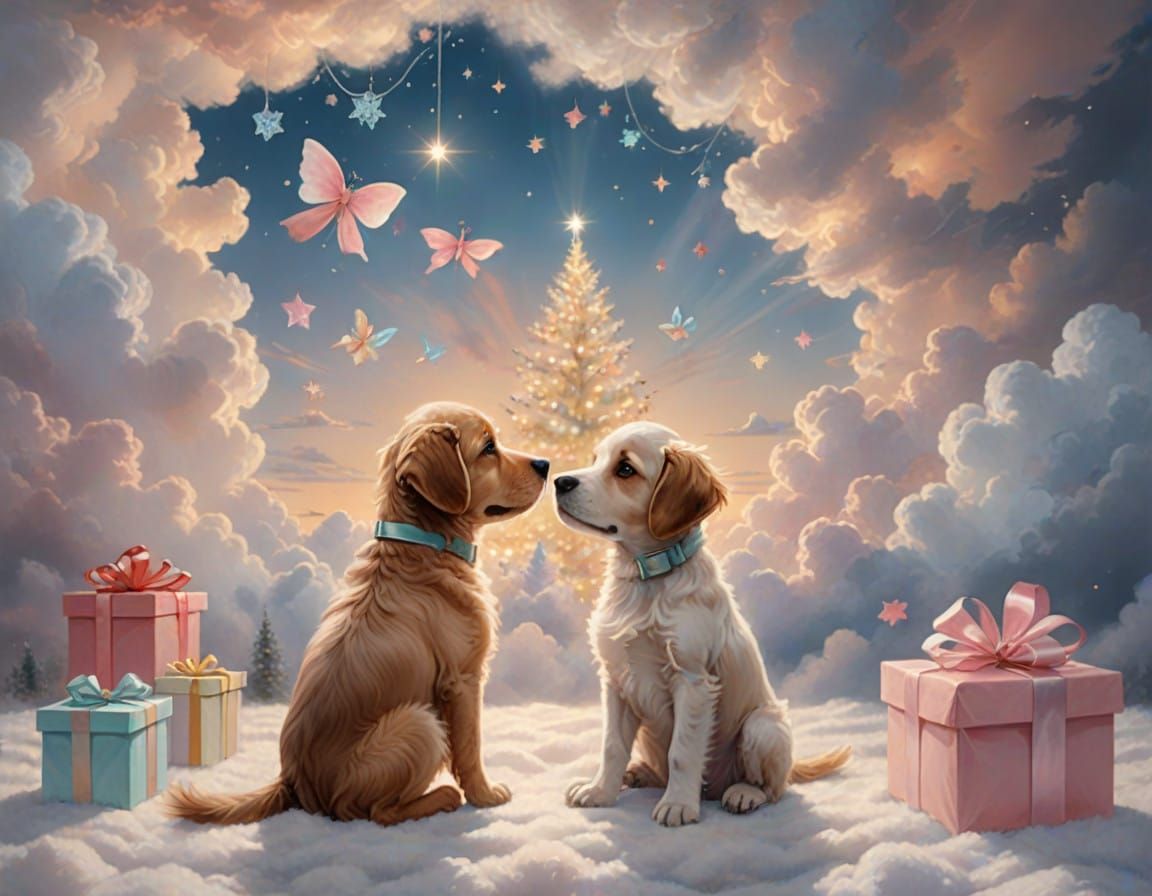 Celestial Christmas Joy in Heaven